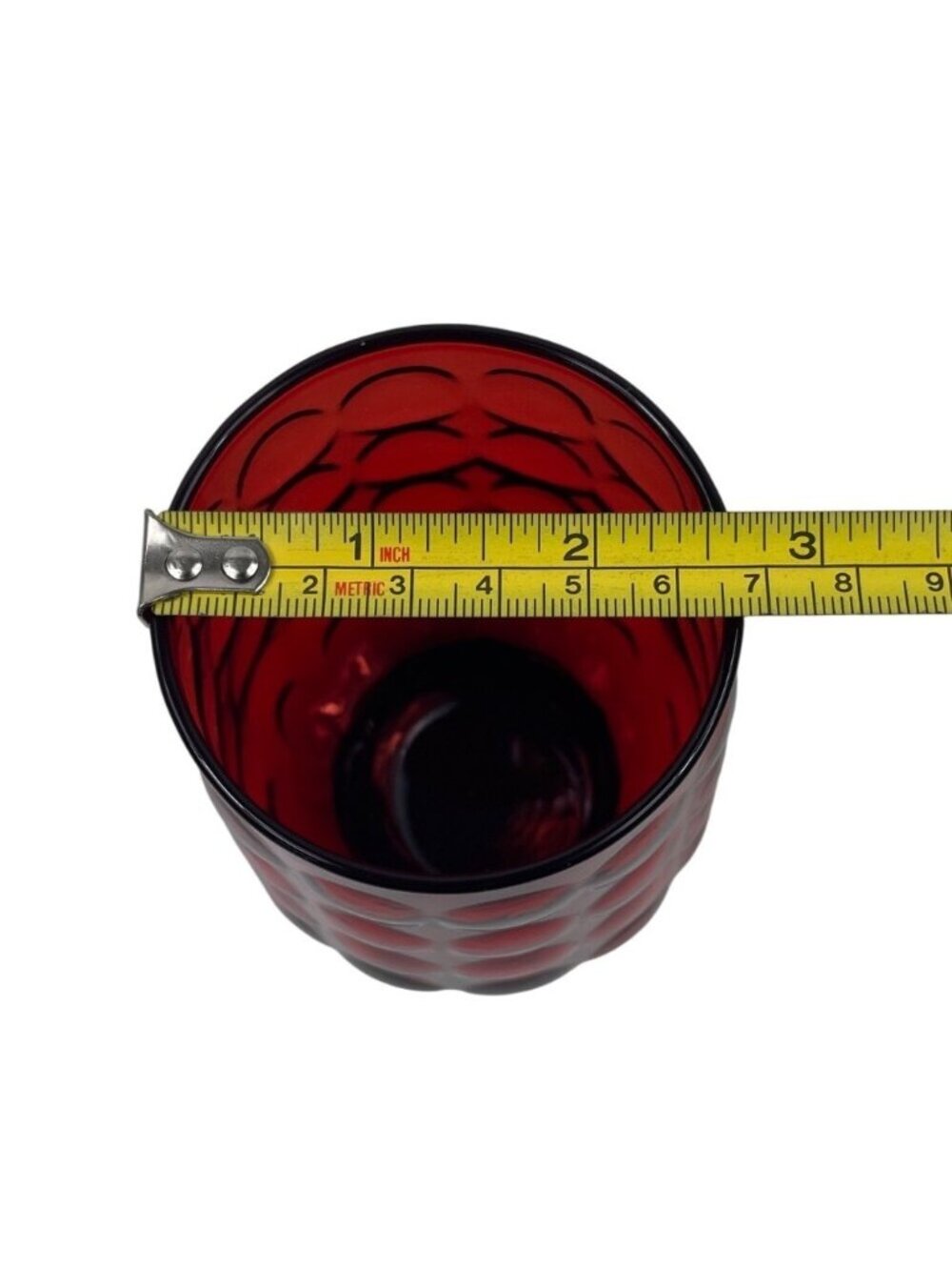 Anchor Hocking Royal Ruby Red Bubble Pattern Glass Tumbler 10 oz - Picture 10 of 10
